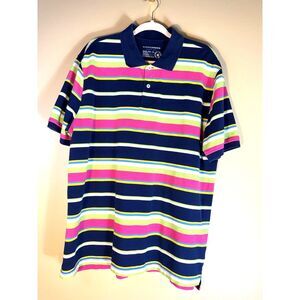 Saddlebred Polo style shirt mutli-colored stripes